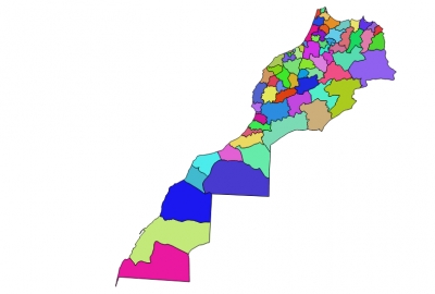 التقسيم الاداري لاقاليم وعمالات المغرب الاخير بصيغة رقمية
