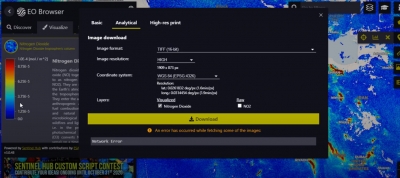 Download Sentinel-5p Data for Air Quality Assessment- تحميل بيانات المستشعر سنتينال لمراقبة تلوث الهواء